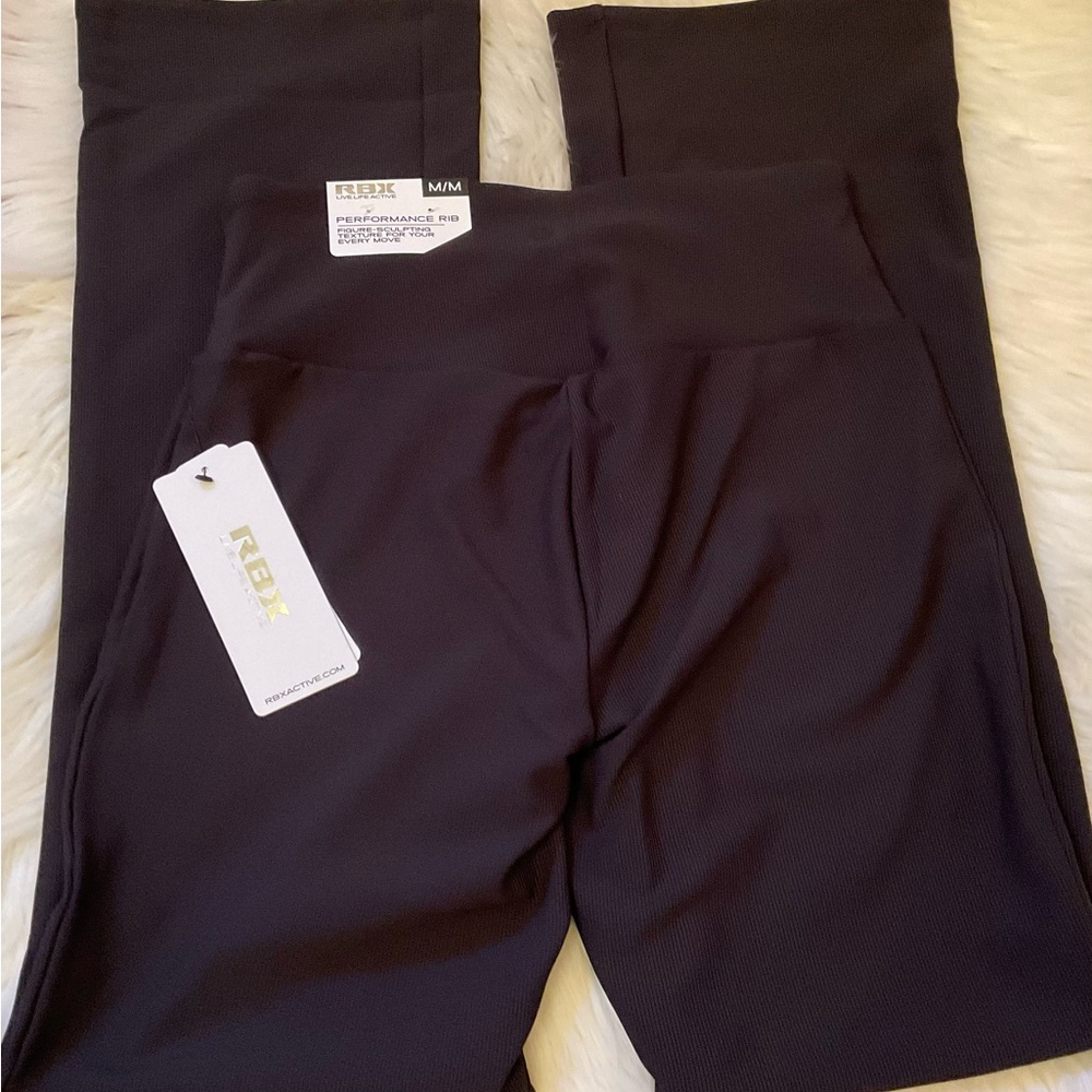 RBX Performance Rib Boot Cut Pants - NWT - Size Medium - Black - Picture 8 of 9